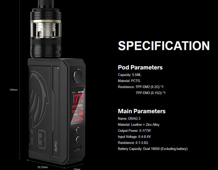 VOOPOO DRAG 3 TPP-X KIT