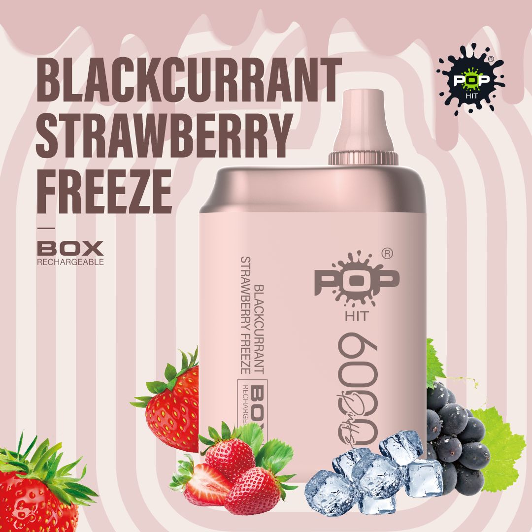 Pophits 6000 Puff- Blackcurrent Strawberry Freeze