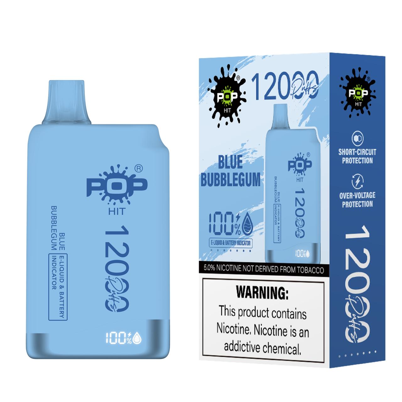 Pophits 50mg 12k Puffs- Bubblegum