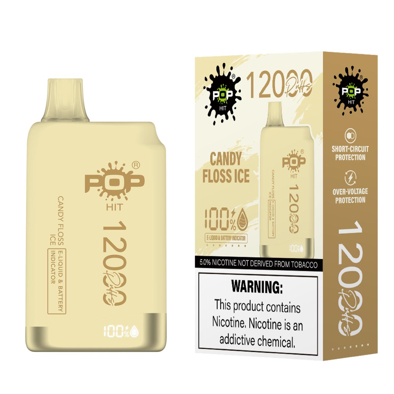 Pophits 50mg 12k Puffs- Candy Floss Ice